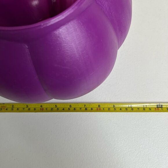 Vintage General Foam Plastics Blow Mold Purple Pumpkin Jack O Lantern Bucket - Picture 9 of 11